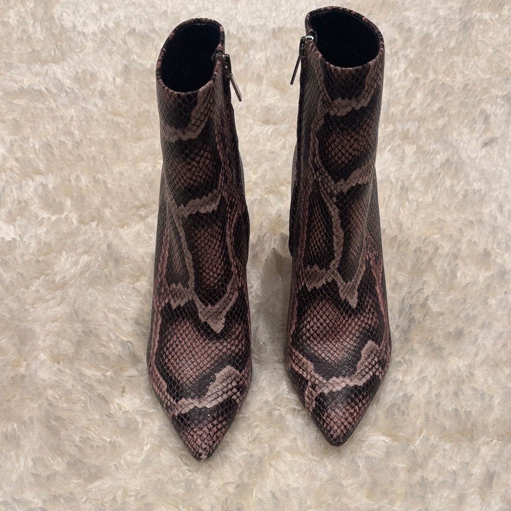 Marc Fisher Snakeskin Pattern Ankle Boots